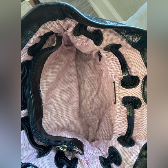 Dooney & Bourke Black Patent Leather Handbag - Picture 6 of 16